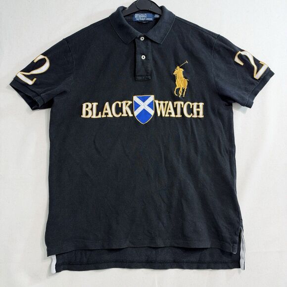 Polo by Ralph Lauren Other - Men Polo Ralph Lauren Blackwatch Scotland Black #2 Polo Shirt Size M Custom Fit